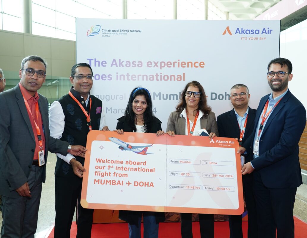 Akasa Air’s inaugural flight takes off from Mumbai to Doha