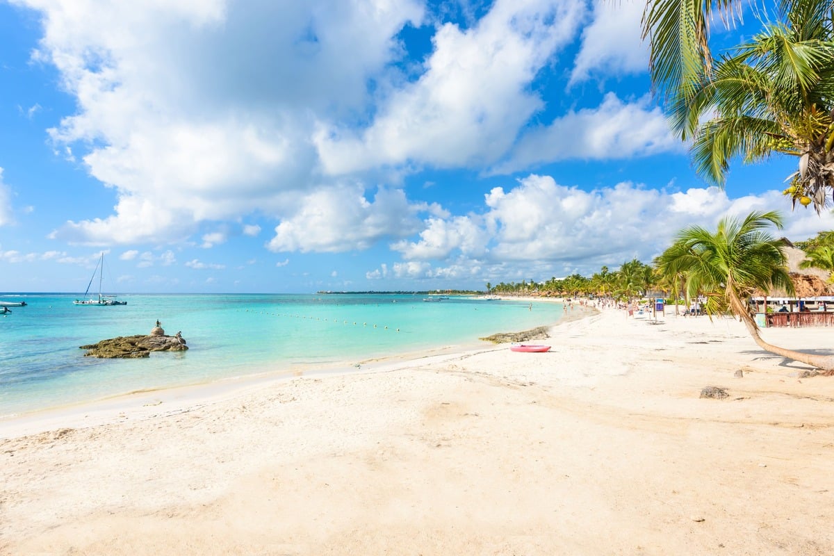 Sargassum-Free Beach In Akumal Bay, Mexico